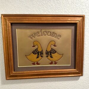 Vintage Folk Art Hand Punched Tin Wall Art Signed and Numbered